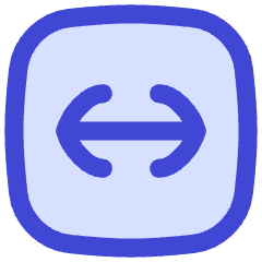 Line Arrow Fit To Width Square Icon from Flex Duo Set