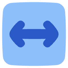 Line Arrow Fit To Width Square Icon from Plump Flat Set