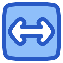 Line Arrow Fit To Width Square Icon from Plump Duo Set