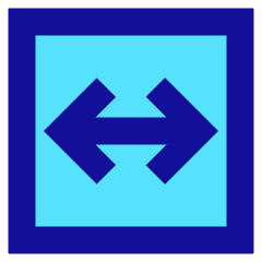 Line Arrow Fit To Width Square Icon from Sharp Pop Set