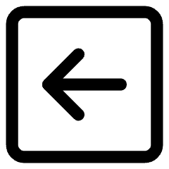 Line Arrow Left Square Icon from Core Line Set