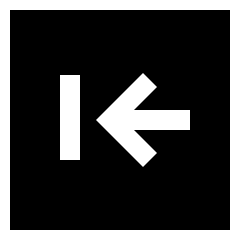 Line Arrow Left Square 2 Icon from Sharp Solid Set