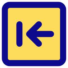 Line Arrow Left Square 2 Icon from Core Pop Set