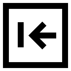 Line Arrow Left Square 2 Icon from Sharp Line Set