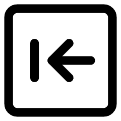 Line Arrow Left Square 2 Icon from Core Line Set
