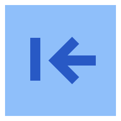 Line Arrow Left Square 2 Icon from Sharp Flat Set