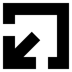 Line Arrow Minimize Window 1 Icon from Sharp Solid Set