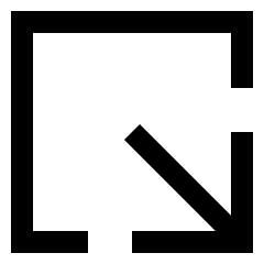 Line Arrow Minimize Window 2 Icon from Sharp Line Set