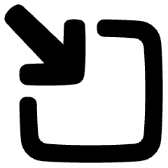 Line Arrow Minimize Window 3 Icon from Plump Solid Set