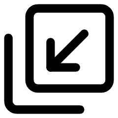 Line Arrow Minimize Window 4 Icon from Core Line Set