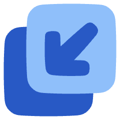 Line Arrow Minimize Window 4 Icon from Plump Flat Set