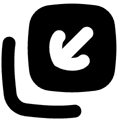 Line Arrow Minimize Window 4 Icon from Flex Solid Set
