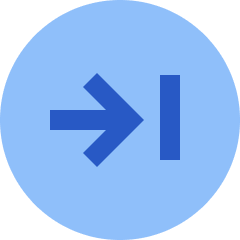 Line Arrow Right Circle 2 Icon from Sharp Flat Set