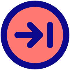 Line Arrow Right Circle 2 Icon from Core Pop Set
