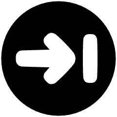 Line Arrow Right Circle 2 Icon from Plump Solid Set