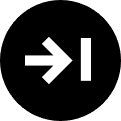 Line Arrow Right Circle 2 Icon from Sharp Solid Set