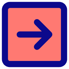 Line Arrow Right Square Icon from Core Pop Set