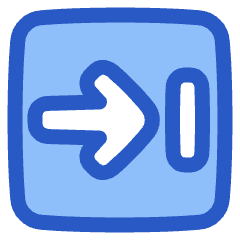 Line Arrow Right Square 2 Icon from Plump Duo Set