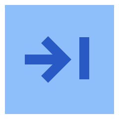 Line Arrow Right Square 2 Icon from Sharp Flat Set