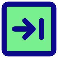 Line Arrow Right Square 2 Icon from Core Pop Set