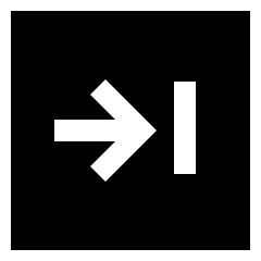 Line Arrow Right Square 2 Icon from Sharp Solid Set