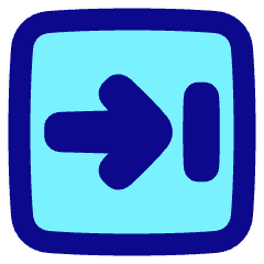 Line Arrow Right Square 2 Icon from Plump Pop Set
