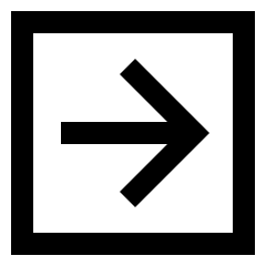 Line Arrow Right Square Icon from Sharp Line Set