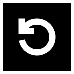 Line Arrow Rotate Left Square Icon from Sharp Solid Set
