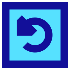 Line Arrow Rotate Left Square Icon from Sharp Pop Set