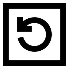 Line Arrow Rotate Left Square Icon from Sharp Line Set