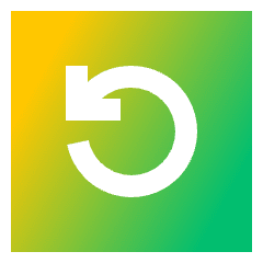 Line Arrow Rotate Left Square Icon from Sharp Gradient Set