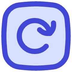 Line Arrow Rotate Right Square Icon from Flex Duo Set