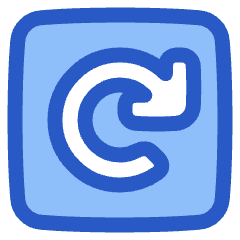 Line Arrow Rotate Right Square Icon from Plump Duo Set