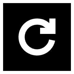 Line Arrow Rotate Right Square Icon from Sharp Solid Set