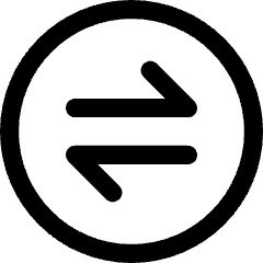 Line Arrow Transfer Horizontal Circle 1 Icon from Core Line Set