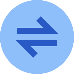 Line Arrow Transfer Horizontal Circle 1 Icon from Sharp Flat Set