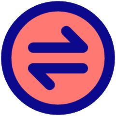 Line Arrow Transfer Horizontal Circle 1 Icon from Core Pop Set