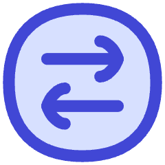 Line Arrow Transfer Horizontal Circle 2 Icon from Flex Duo Set
