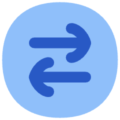 Line Arrow Transfer Horizontal Circle 2 Icon from Flex Flat Set