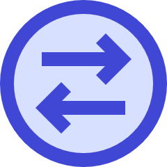 Line Arrow Transfer Horizontal Circle 2 Icon from Sharp Duo Set