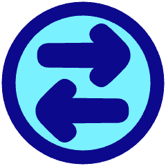 Line Arrow Transfer Horizontal Circle 2 Icon from Plump Pop Set