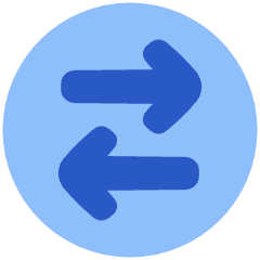 Line Arrow Transfer Horizontal Circle 2 Icon from Plump Flat Set