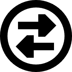 Line Arrow Transfer Horizontal Circle 2 Icon from Sharp Remix Set