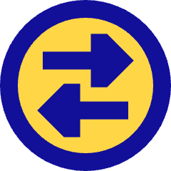 Line Arrow Transfer Horizontal Circle 2 Icon from Sharp Pop Set