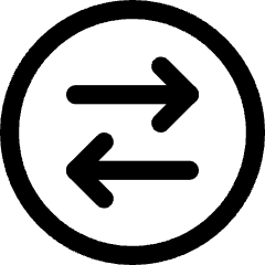 Line Arrow Transfer Horizontal Circle 2 Icon from Core Line Set