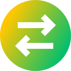 Line Arrow Transfer Horizontal Circle 2 Icon from Sharp Gradient Set