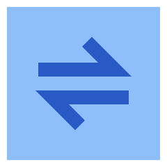 Line Arrow Transfer Horizontal Square 1 Icon from Sharp Flat Set