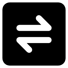 Line Arrow Transfer Horizontal Square 1 Icon from Core Solid Set