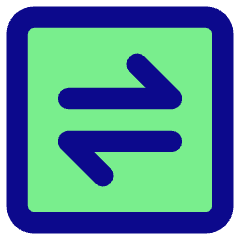 Line Arrow Transfer Horizontal Square 1 Icon from Core Pop Set