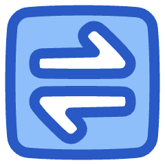 Line Arrow Transfer Horizontal Square 1 Icon from Plump Duo Set